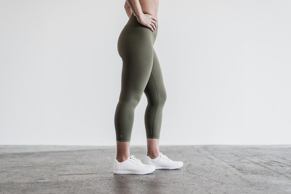 Leggings NOBULL Femme Vert - NOBULL High-Rise Crop,France (8943-UVYLR)